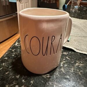 Rae Dunn Cream Courage Mug